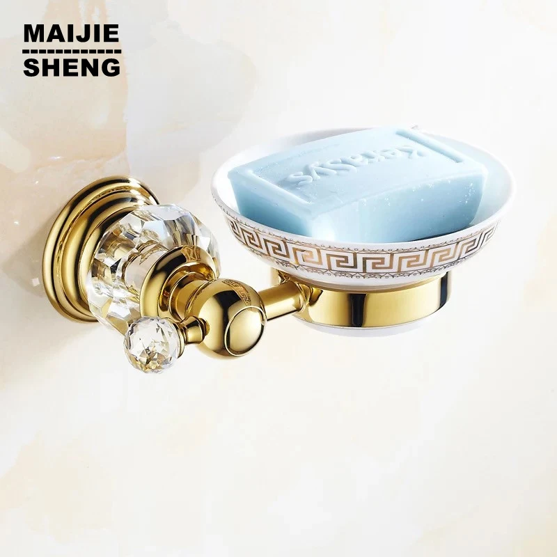 

New Golden crystal Soap basket /soap dish/soap holder /bathroom accessories,bathroom furniture toilet vanity