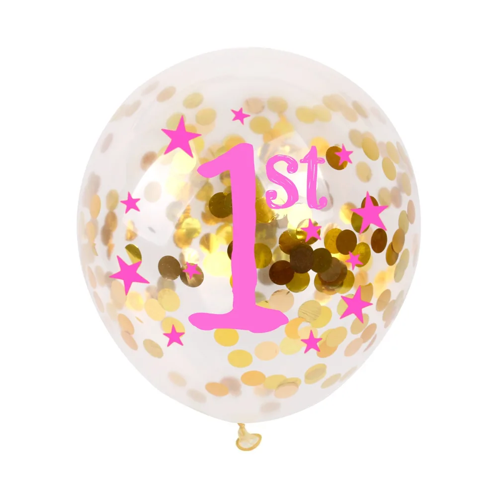 PATIMATE 1st на день рождения для мальчиков синий шары свечи &quotHappy Birthday&quot торта