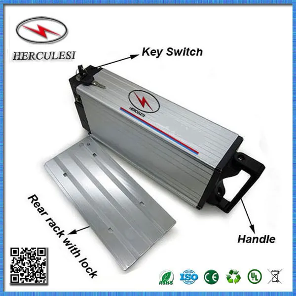 Аккумулятор на заднюю стойку для электрического велосипеда 48 В 12 Ач 16 s7p 18650 LiFePO4 10