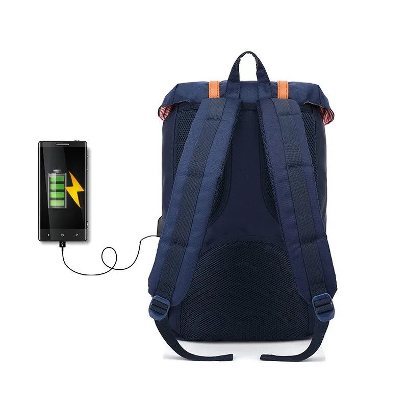 Холщовый Рюкзак женский рюкзак Мужской USB ноутбук компьютерные сумки для