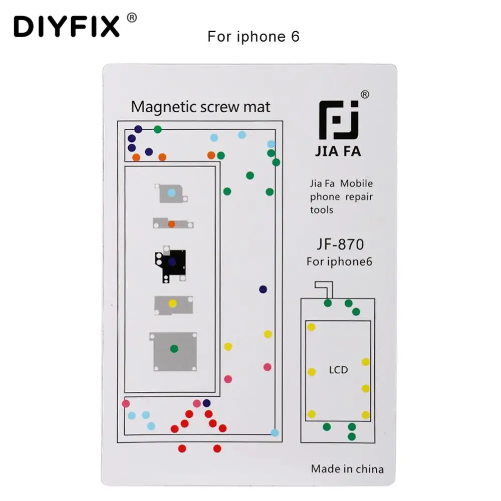 for iPhone 6 1 шт. Профессиональный Магнитный винт коврик для iPhone X 8 8P 7 7P 6 6 Plus 6s направляющая винтовая прокладка Хранитель диаграмма коврик инструмент для ремонта мобильных телефонов - Цвет: for iPhone 6