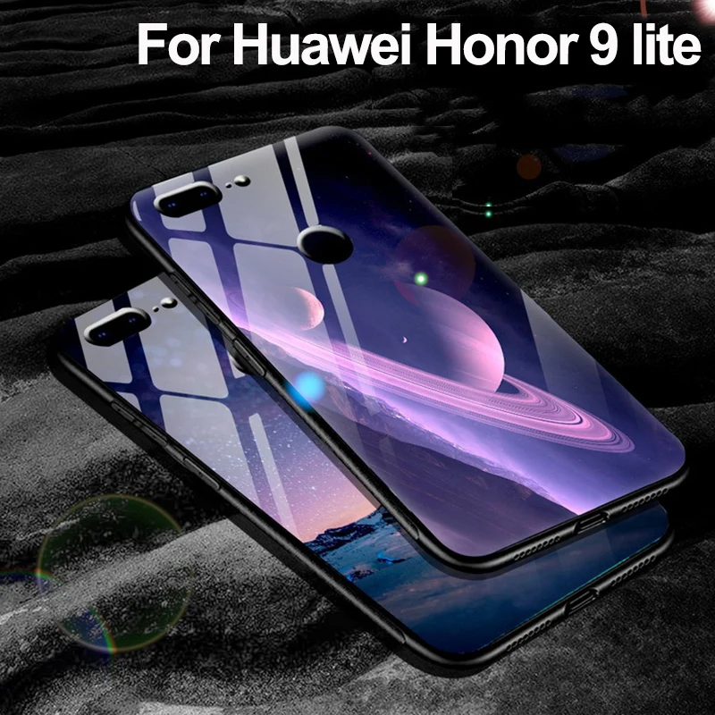 Чехол для Huawei Honor 9 lite чехол из закаленного стекла задняя крышка Honor9 Honor9lite coque Starry