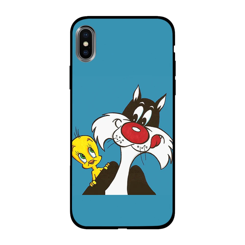 Забавные Симпатичные Твити птицы чехол из мягкого ТПУ для Apple iPhone 6 6S 7 8 Plus 5 5S SE X XS