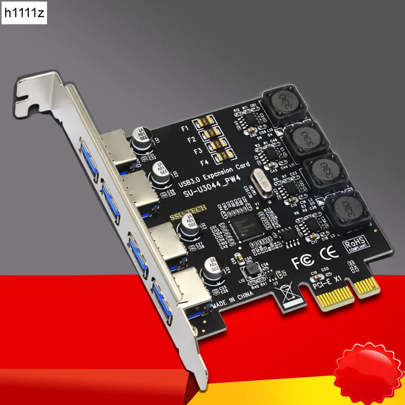 USB 3 0 PCI E 4 порта концентратор Exprss к Расширительная карта адаптер 5 Гбит/с для