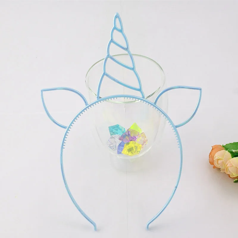 6pcs/lot Unicorn Theme Colorful Birthday Gift Ornaments For children's Hair Event Party Supplies Hat Girls Headdress Dance Party - Цвет: Style 4