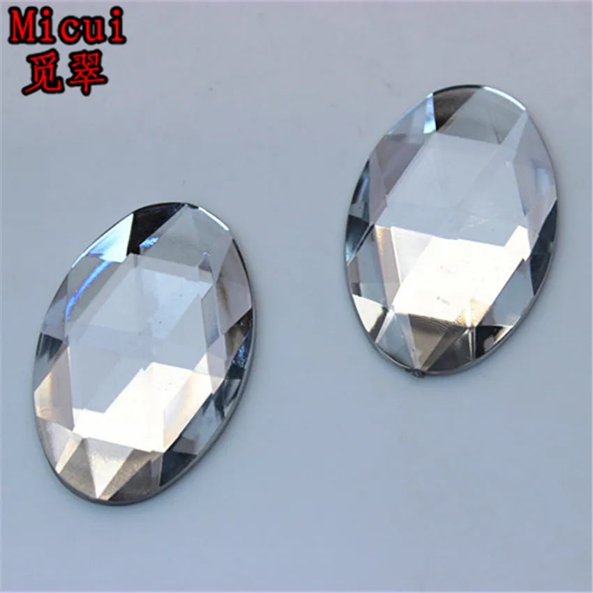 Micui 50 шт. 20*30 мм разные цвета овальная акриловая стразы аппликация с плоской