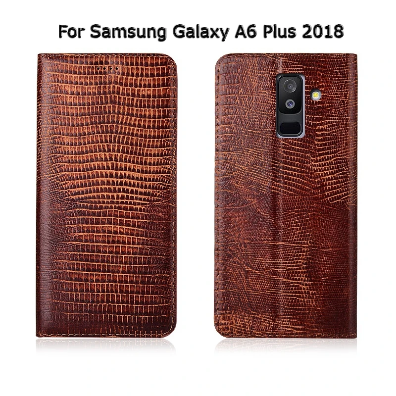 Чехол для телефона Samsung Galaxy A6 A8 Plus 2018 A530F A730F чехол-книжка с текстурой ящерицы