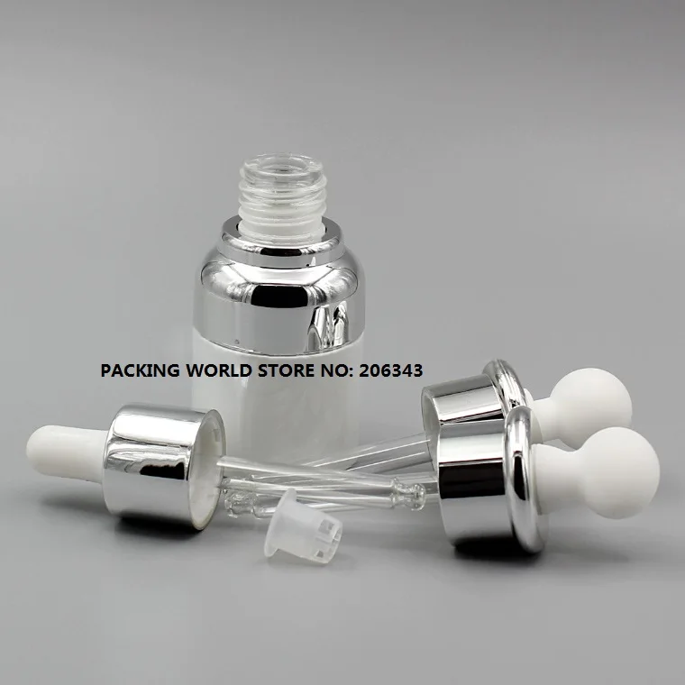 Белая стеклянная бутылка для сыворотки масла эссенции жидкости 20 мл|white bottle|bottle