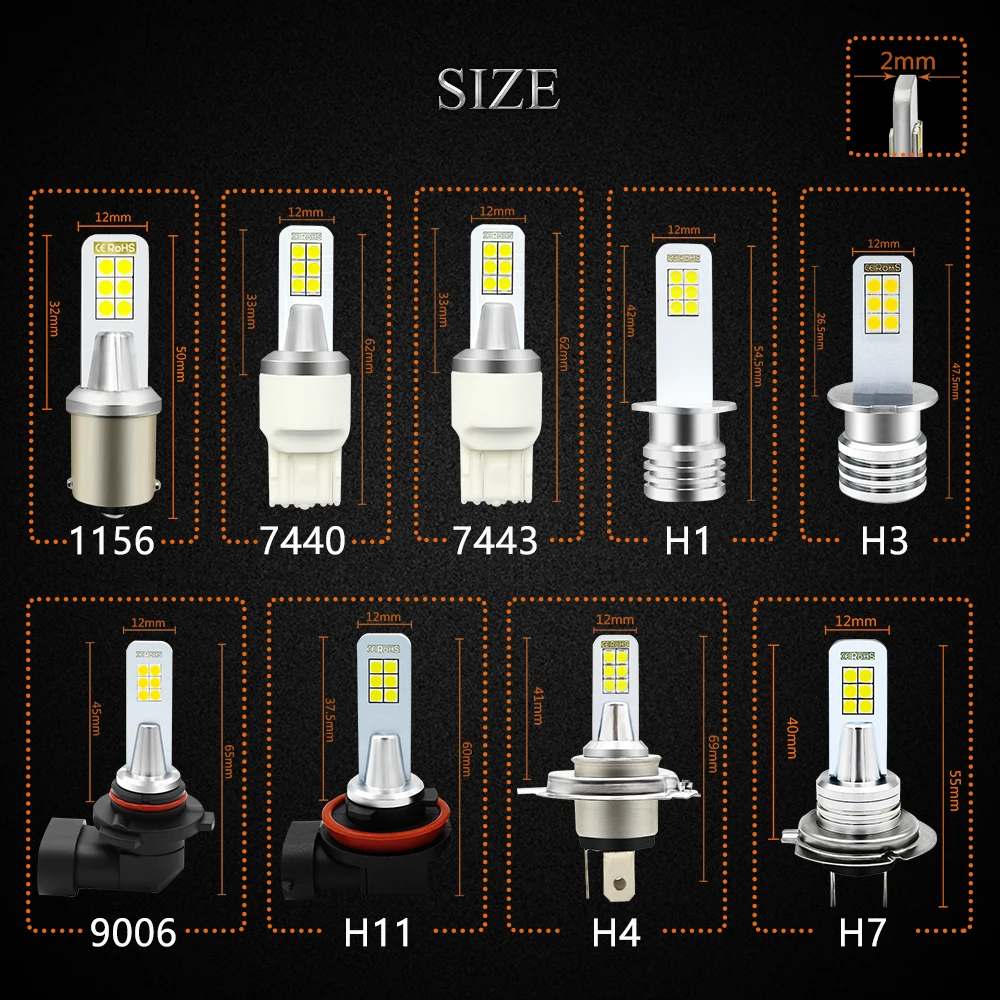 4 шт. 3030 12 SMD Вт Автомобильные стильные светодиодные сигнальные лампы 1156 BAU15S 3156 3157
