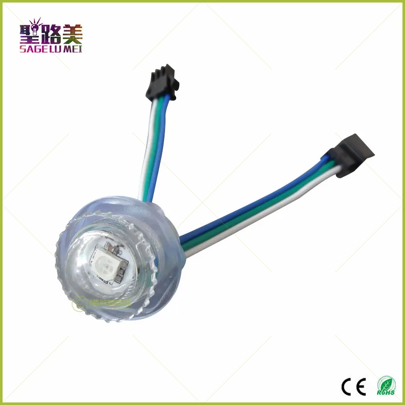 WS2811 IC светодиодный пиксель строковый модуль цифровой полноцветный свет Водонепроницаемый RGB светодиодный модуль Рождественские декоративные DC5V 16 мм Диаметр 1 светодиодный