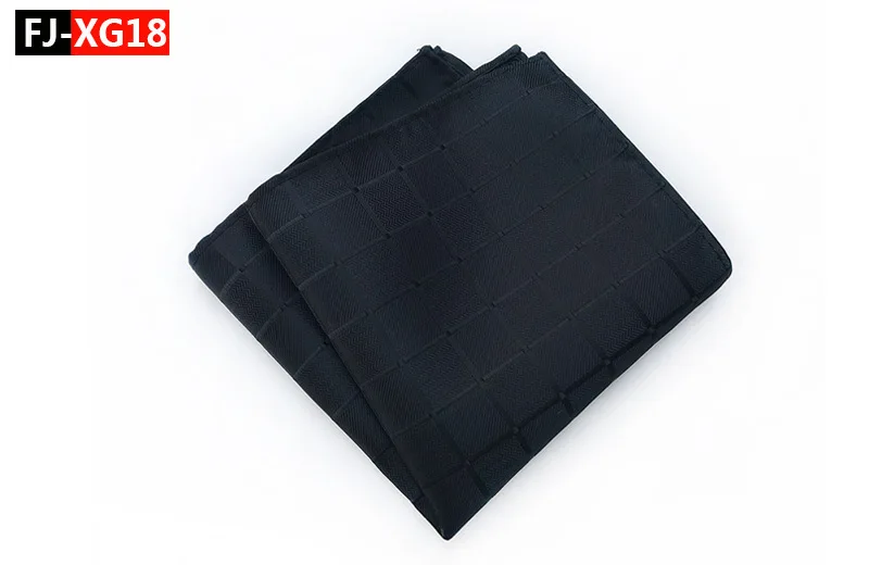 FJ-XG18 20 цветов Мужской Hanky проверяет, плед полосатый шелковые костюмы Свадебный квадратный Карманный вечерние носовой платок Одежда Аксессуары Шарф - Цвет: FJ-XG18