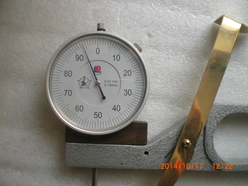 

1 PC Double Bass Dial indicator Bass thickness gauge 0-50mm bass tools