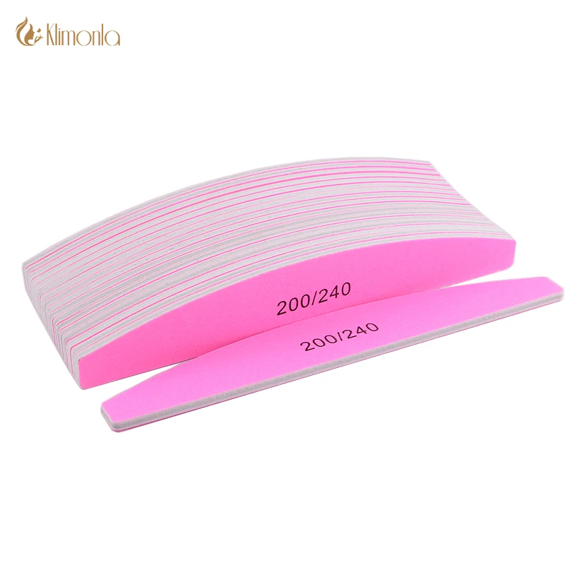 Пилки для ногтей 5 шт./лот шлифовальные буферные инструменты розовый полумесяц