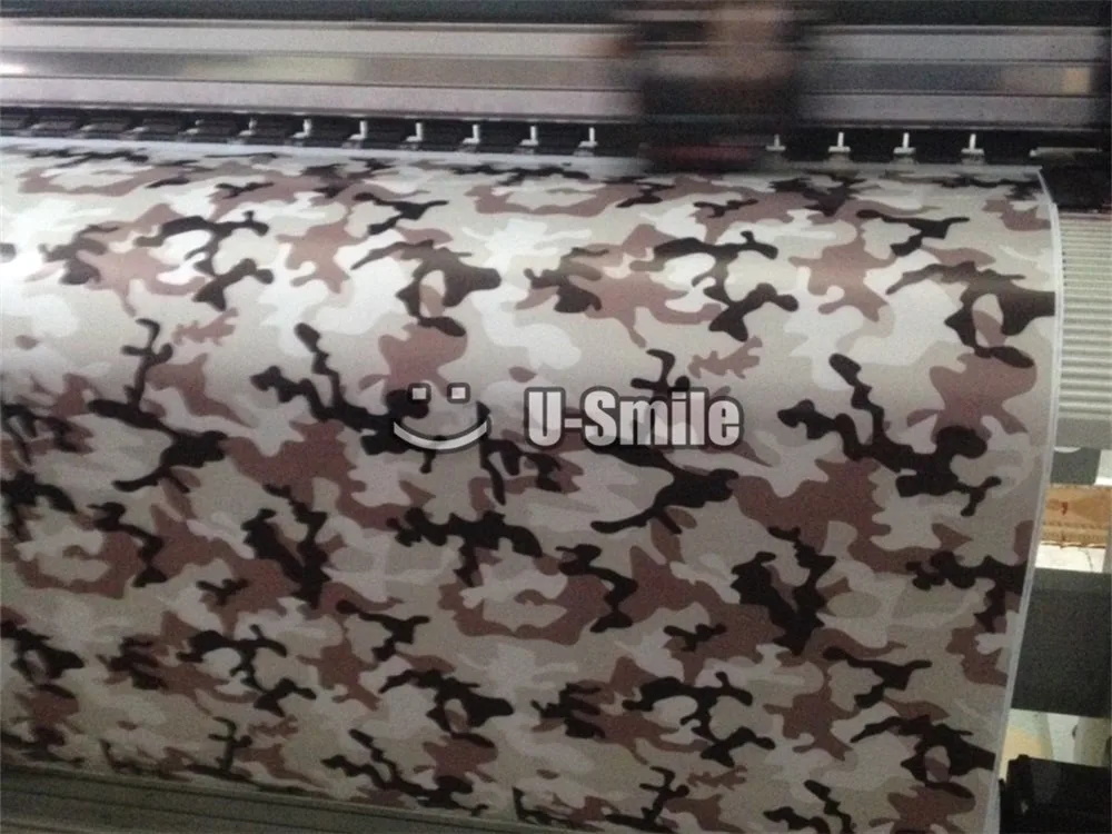 Камуфляжная виниловая пленка с изображением коричневого тигра черная