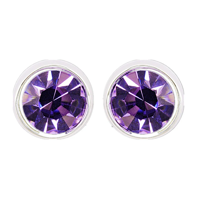 Женские серьги гвоздики с фианитом маленькие медные в ретро стиле для девушек и