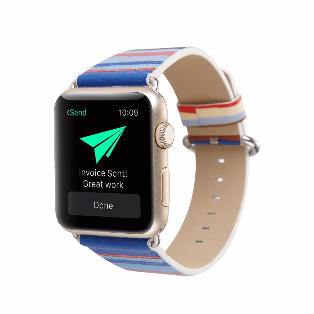 Espanson кожаный Ремешки для наручных часов аксессуар Браслет apple watch группа 42 мм 38