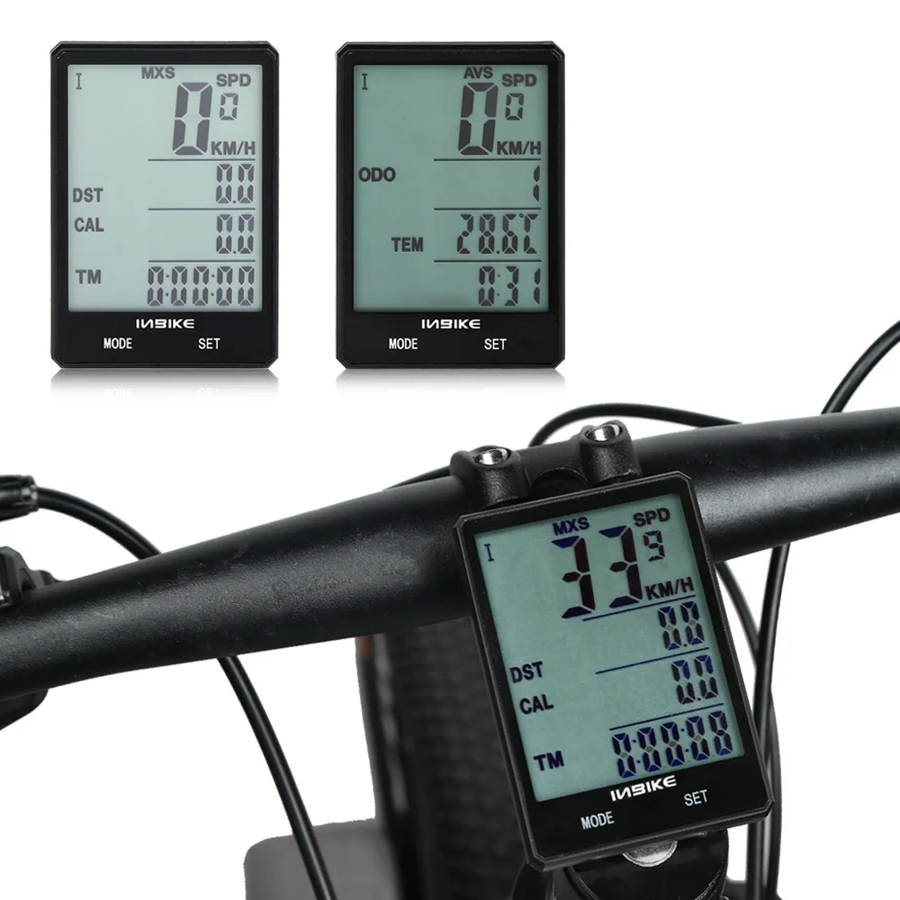 INBIKE беспроводной Велосипедный Спидометр 2.8in водонепроницаемый ЖК дисплей