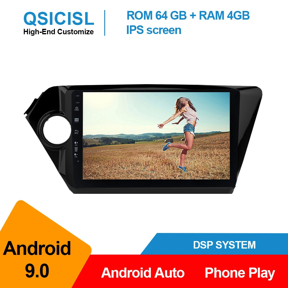 Android 9 0 IPS &quotрадио Автомобильный dvd плеер для Kia K2 RIO 2010 2011 2012 2013 2014 2015 2016