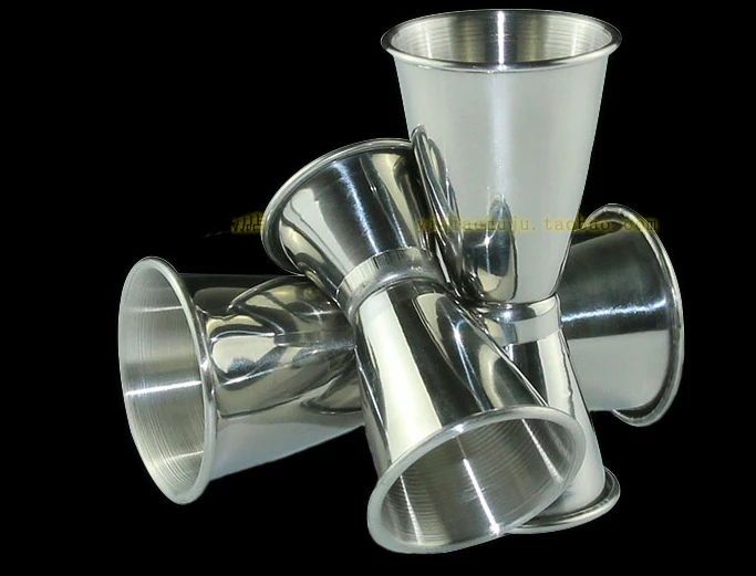 

WOWSHINE Free shipping 2pcs/lot 20cc/40cc stainless steel measuring cup turned edge bar tool