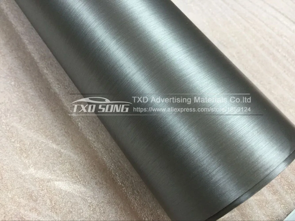 Premium Grey Matte Chrome Brushed Metallic Vinyl Film Sticker Bubble Free Car Wrapping brushed film | Автомобили и мотоциклы