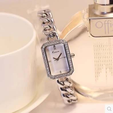 Элитный Бренд KIMIO модные женские туфли часы ремешок цепочка дамские браслет