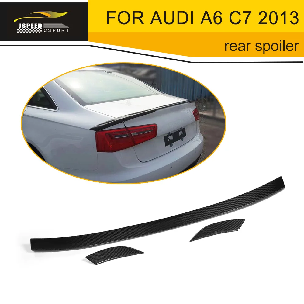 

Carbon Fiber Rear boot lip Spoiler, Trunk Lip For Audi A6 C7 Facelift 2013