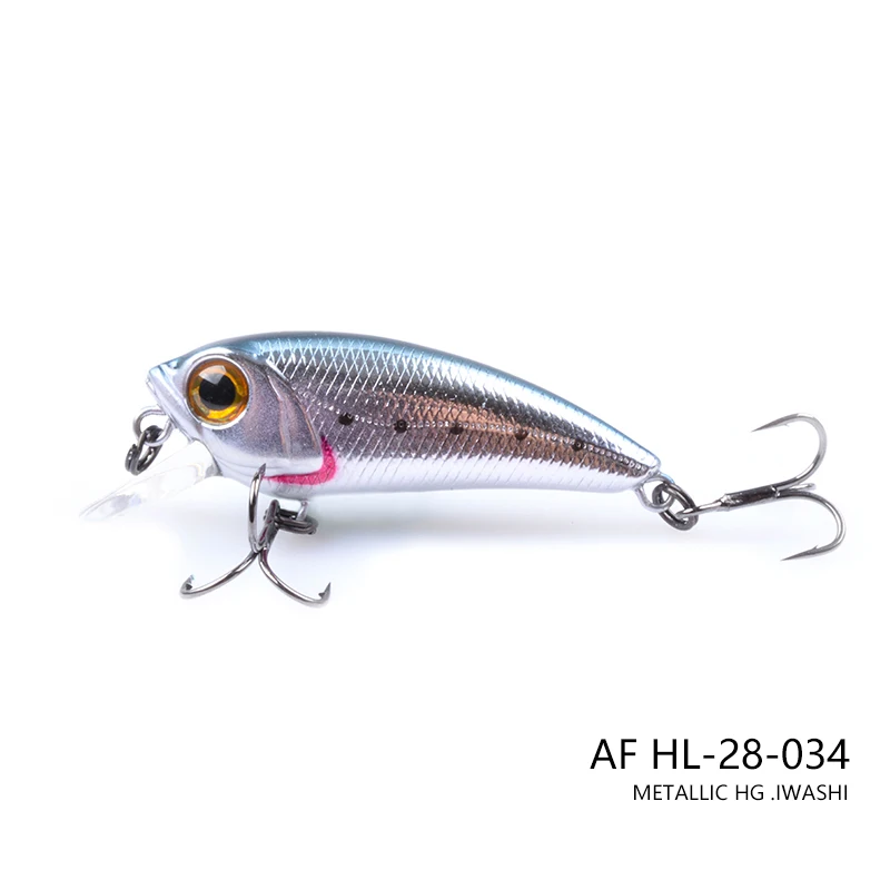 ANYFISH WOBBLING SHAD 40F-SR жесткая приманка для рыбалки 10 цветов на выбор 4 см 2,5 г с 2 рыболовными крючками глубина погружения 0,5 м 3D глаза - Цвет: AF HL-28-034
