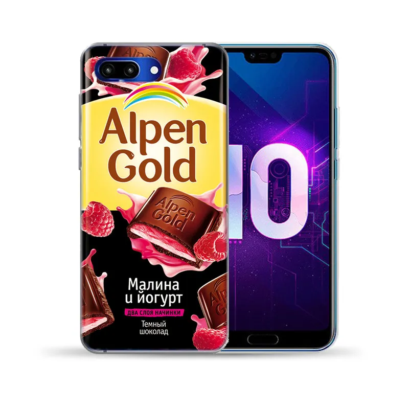 Мягкий ТПУ чехол с забавным шоколадом для Huawei Honor 9 10 Lite View 20 8X 8C 7A Y5 Y6 II Y3 Y7 2017 Y9 2018 2019