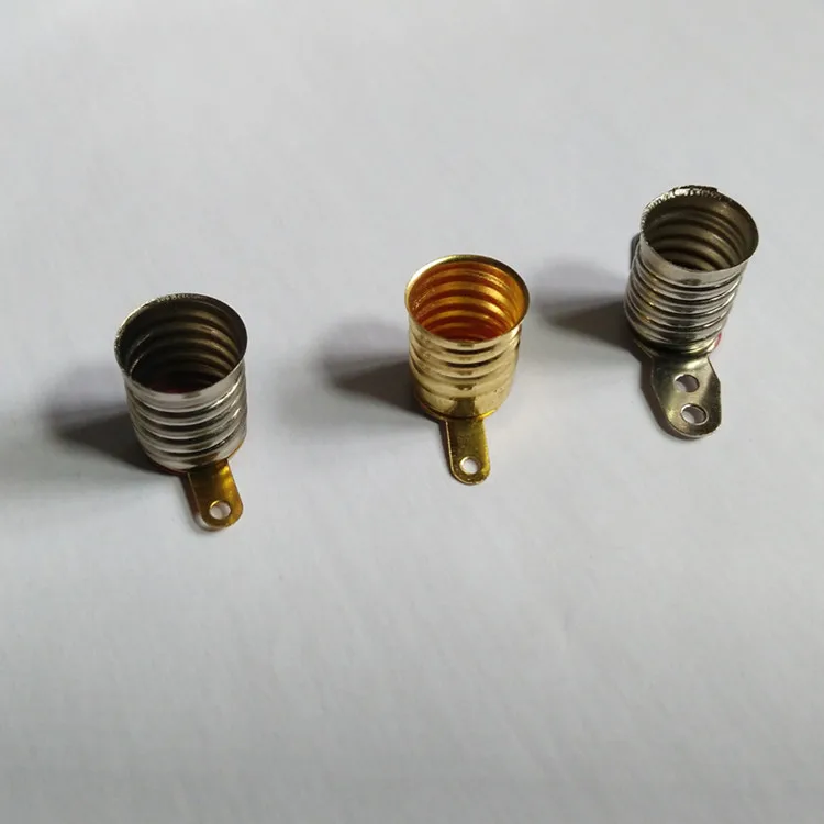 E10 короткая ножка никель Серебряный винт маленькая лампа цепь физическое