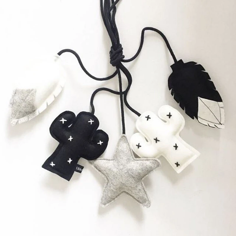 Скандинавский фетр подвесная ручная работа облако кактус детская комната