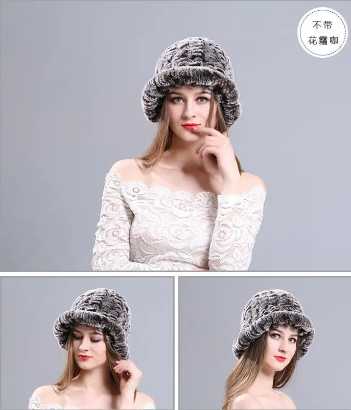 Новинка, высокое качество,, настоящий мех кролика, шапка, теплая, зимняя, солнцезащитные шапки, женская шапка, sr559