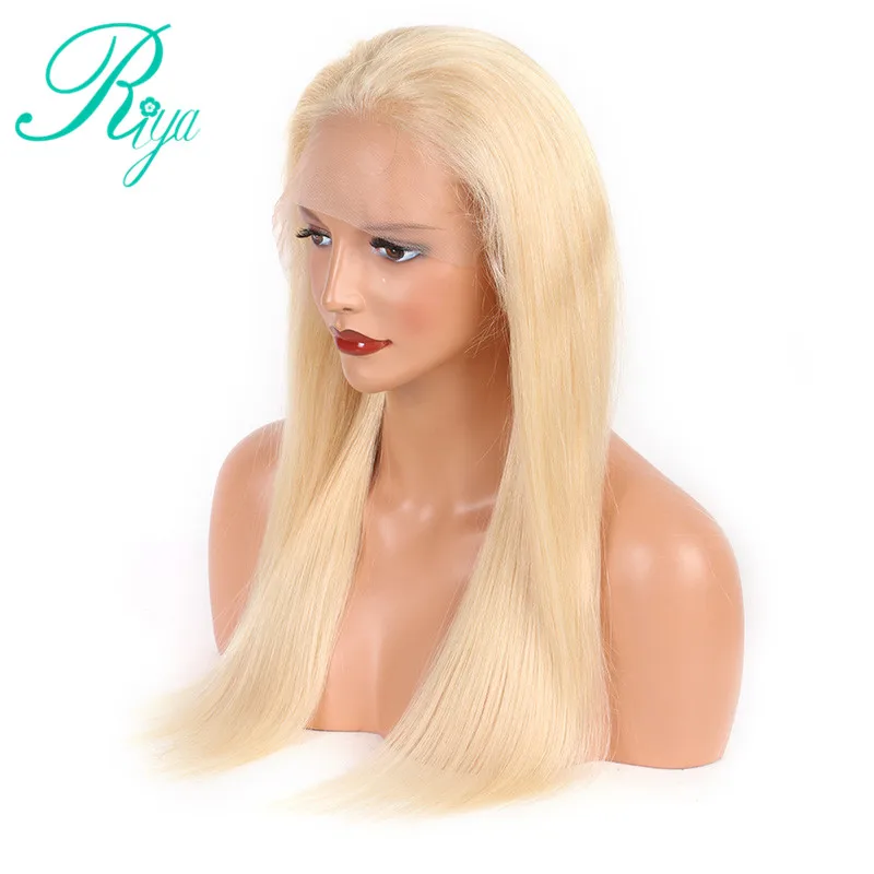 Riya Hair #613 чистый светловолосый парик шелковистые прямые бразильские волосы remy
