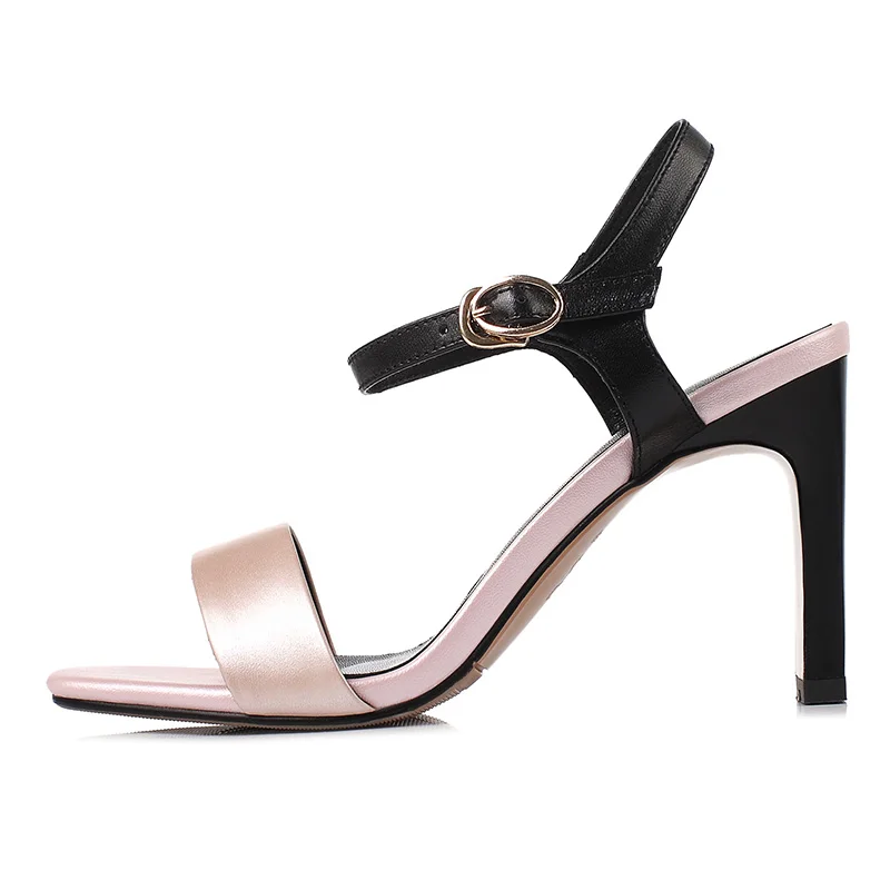 Ins/пикантная женская обувь из натуральной овечьей кожи на высоком каблуке