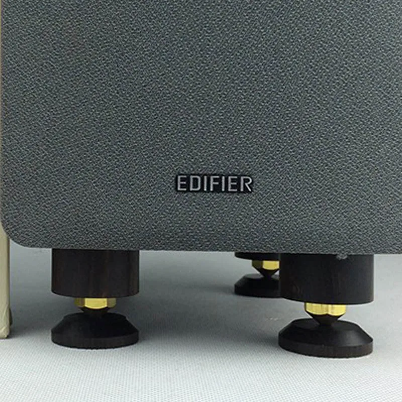 Бесплатная доставка 4 пары ebony wood регулируемая высота HiFi подставка ножки для