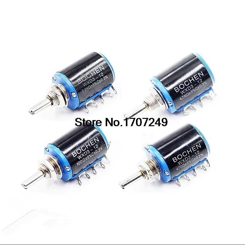10 шт. WXD3-12 100 220 470 1K 2K2 3K3 4K7 10K 22K 33K 47K Ohm 100R 220R 470R 2 K 3 4 7 Потенциометр + с крышкой |