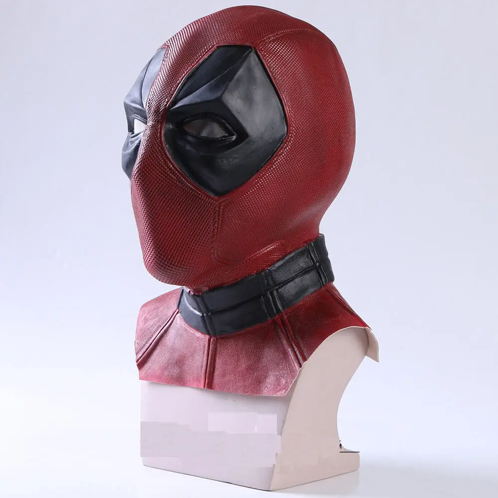 X-men Deadpool красный Косплэй маска реквизит латекс Хэллоуин Необычные Вечерние