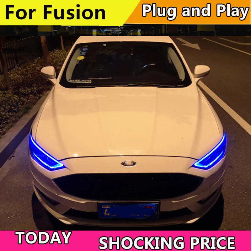 2pic стайлинга автомобилей Фара для Ford Mondeo 2017-2019 фары Fusion фар динамический рулевое
