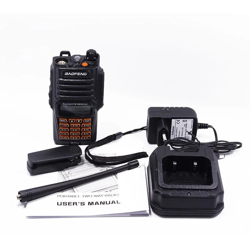 Baofeng UV-9R Plus 8 Вт Высокая мощность 2800 мАч батарея IP67 водонепроницаемый двухдиапазонный рация двухстороннее радио+ USB кабель для программирования