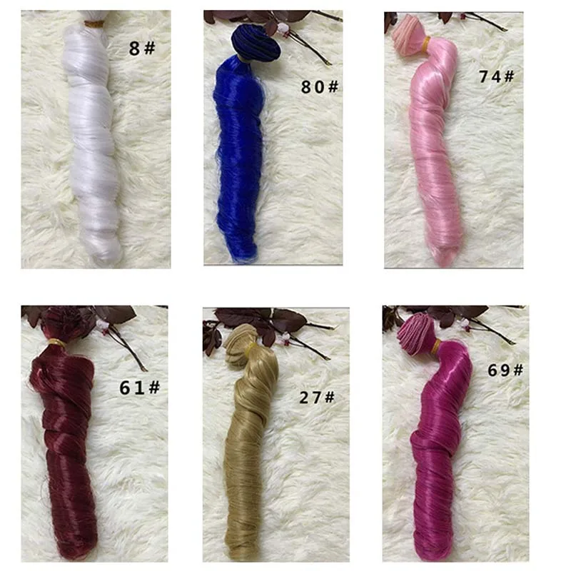 

1PCS New Arrival Doll Curls Syntheic Doll Hair DIY Handmade BJD Hair Wig 25CM