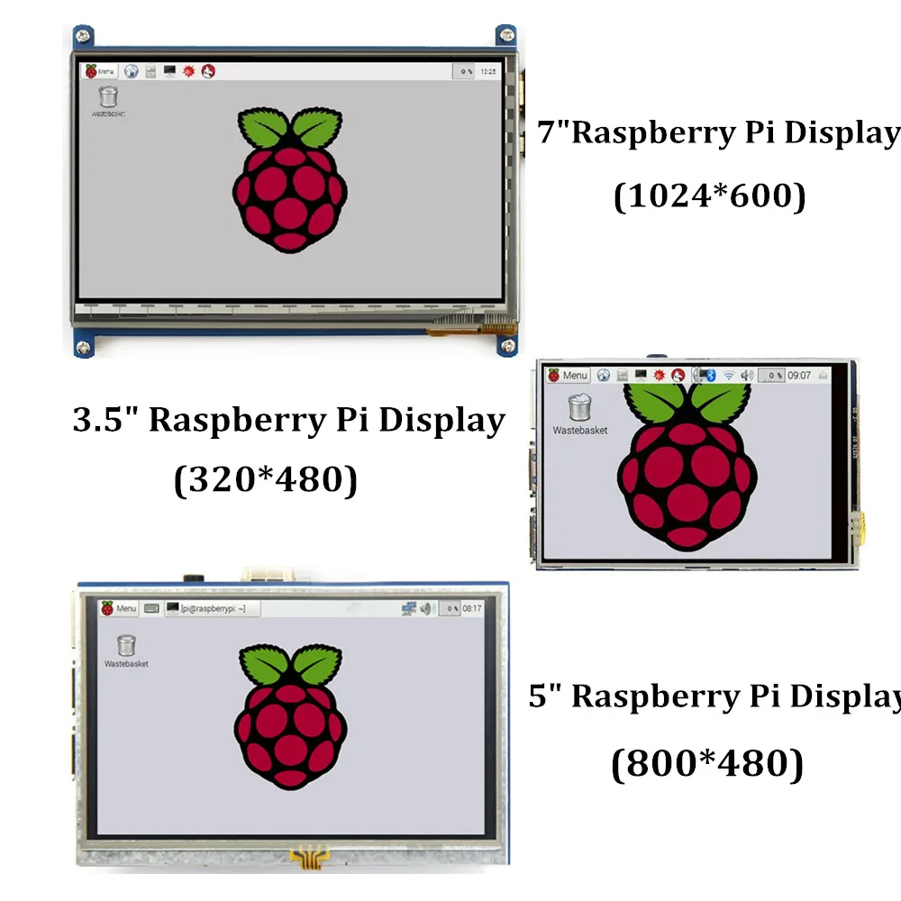Raspberry Pi дисплей 3 5 дюйма дюймов 7 TFT ЖК сенсорный экран модуль HDMI для 4 Модель B/ RPi B