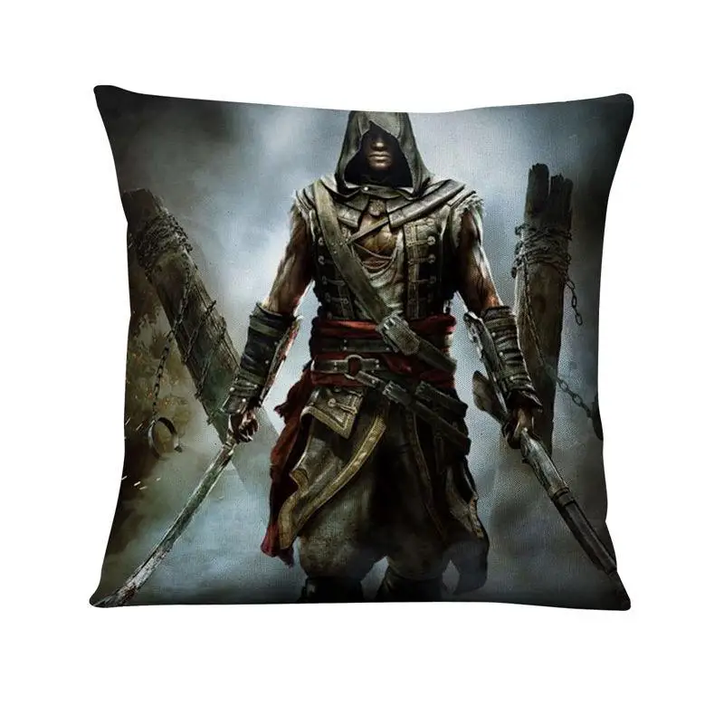 Подушки для дома, декоративная наволочка с принтом Assassin's Creed, подушки с аниме, Декоративная Подушка для домашнего декора, диванная Подушка 45*45 - Цвет: 5