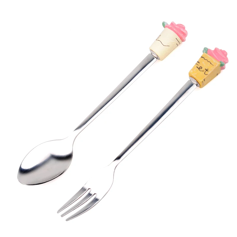 2 шт./компл. прекрасный комплект детских столовых приборов Нержавеющая сталь