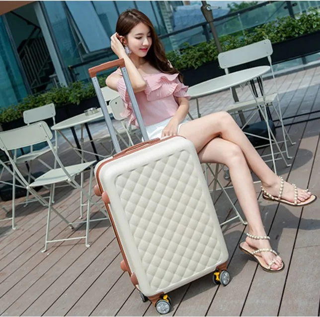 only luggage Travel tale 2" 22" 2" дюймов для женщин spinner Дорожный чемодан на колёсиках тележка Сумка на колесе - Цвет: only luggage