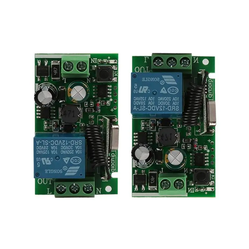 QIACHIP 433Mhz 110V 220V 1CH беспроводной пульт дистанционного управления релейный модуль приемника и пульт дистанционного управления s настенная панель радиочастотный передатчик