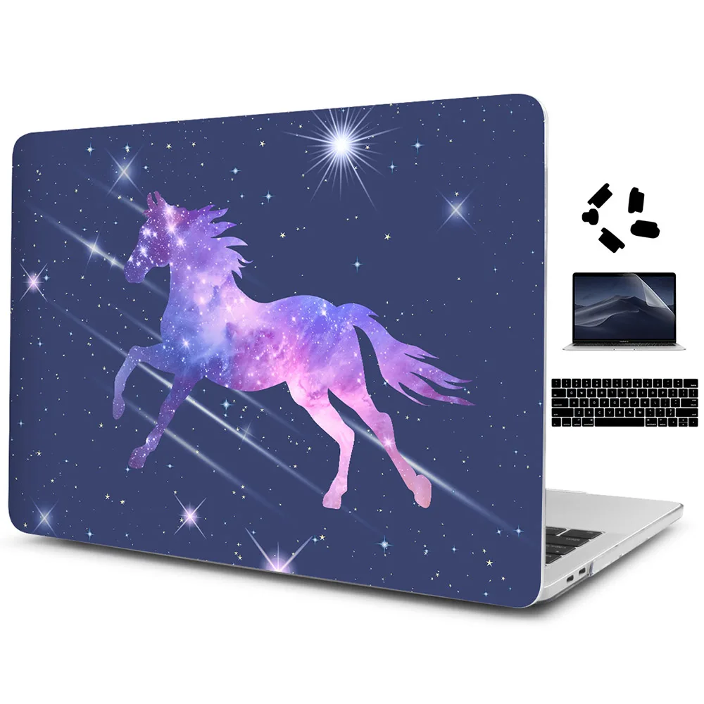 4 в 1 прозрачный жесткий чехол для MacBook Air 13 2018 A1932/New Pro retina 15 дюймов Touch Bar прекрасный