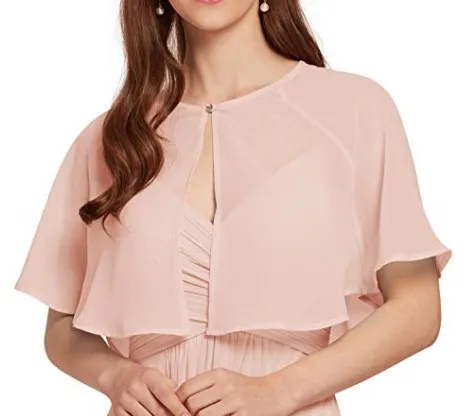 pearl pink Сапфировое свадебное vestido de festa Женская шаль болеро шифон вечернее свадебное накидка Болеро накидка - Цвет: pearl pink