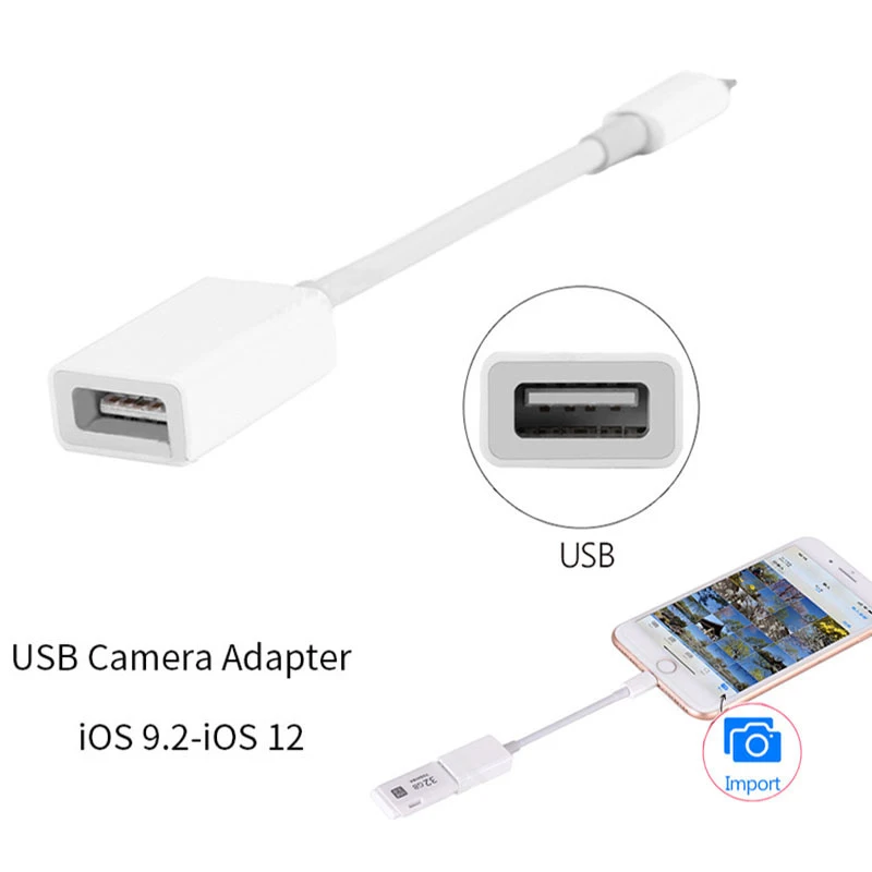 Otg USB адаптер для камеры интерфейс Apple проводные наушники конвертер электрический