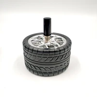 car tire rotating style fashion ash tray home supplies smallsweet alloy round smokeless ashtray