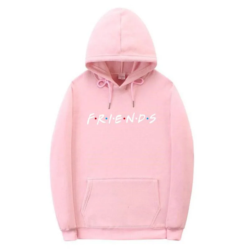 Pink XMS90 Парная одежда с надписью «friends tv show» и надписью; мужские флисовые толстовки для мальчиков; сезон осень-зима - Цвет: Pink XMS90