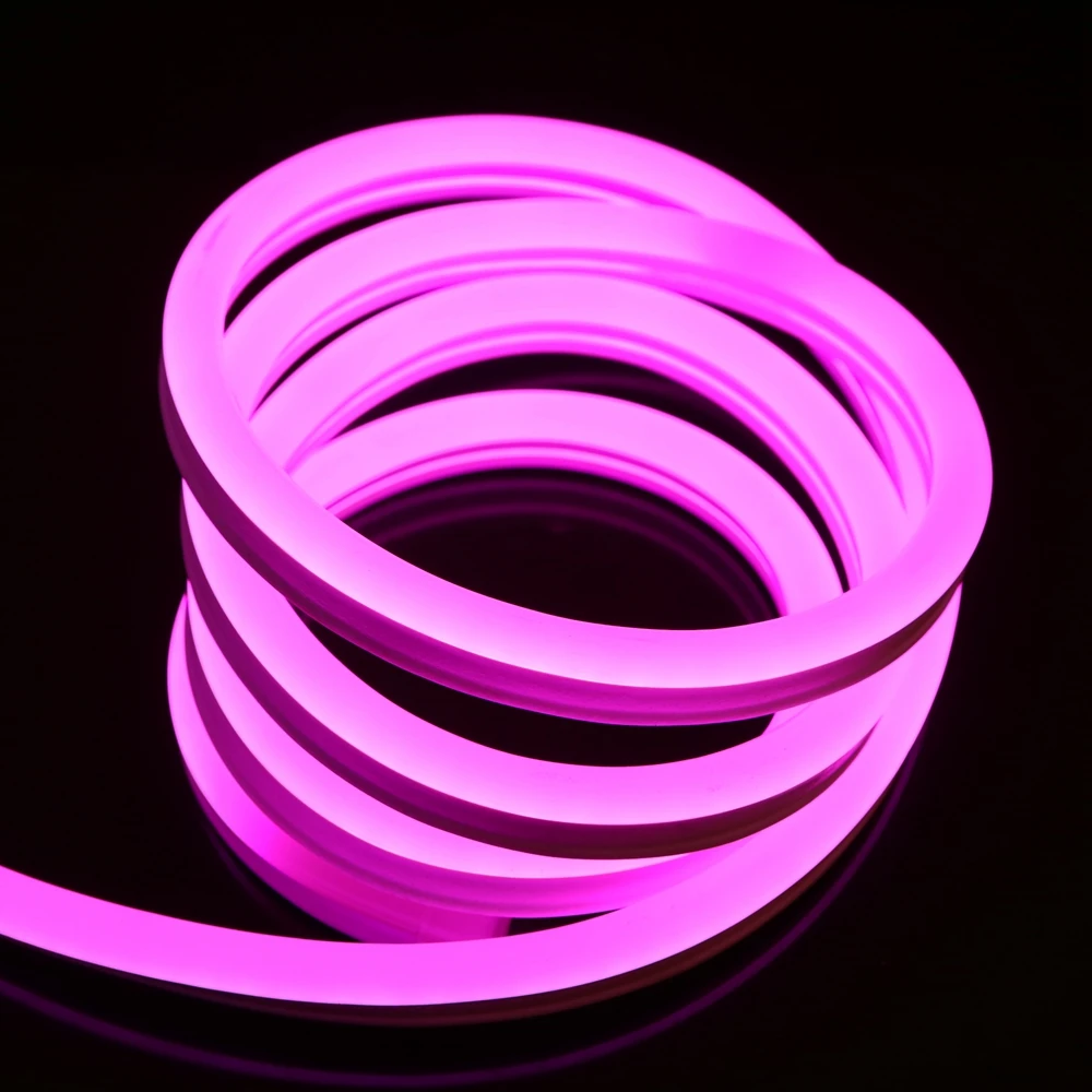 RGB светодиодный неоновый светильник 220 В 2835 120 светодиодный s/m водонепроницаемый гибкий светодиодный светильник 1 м 5 м 10 м 20 м 100 м+ RGB пульт дистанционного управления/разъем питания+ зажим